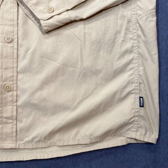 REI Co-Op Mens Yellow Long-Sleeve Button-Up Shirt Size Large Outdoor Hiking - Picture 7 of 14